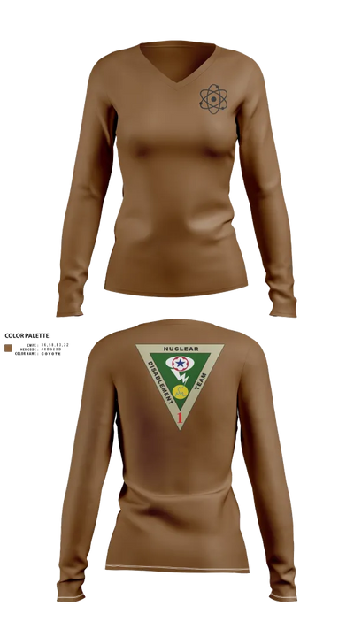 NDT-1 33736665 Women's Long Sleeve V-neck Shirt - 120