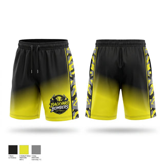 Athletic Shorts With Pockets, Backyard Bombers, Softball, Teamtime, Team time, sublimation, custom sports apparel, team uniforms, spirit wear, spiritwear, sports uniforms, custom shirts, team store, custom team store, fundraiser sports, apparel fundraiser