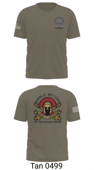 Old School Cotton Feel Shirt, Charlie BTRY 2-114th FA, , Teamtime, Team time, sublimation, custom sports apparel, team uniforms, spirit wear, spiritwear, sports uniforms, custom shirts, team store, custom team store, fundraiser sports, apparel fundraiser