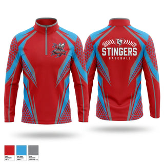 Quarter Zip Jacket, Southern Ohio Stingers, Baseball, Teamtime, Team time, sublimation, custom sports apparel, team uniforms, spirit wear, spiritwear, sports uniforms, custom shirts, team store, custom team store, fundraiser sports, apparel fundraiser