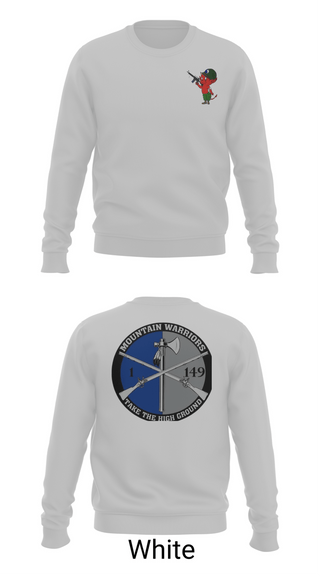 Crew Neck Sweatshirt, 1-149th HHC Medic section, Army, Teamtime, Team time, sublimation, custom sports apparel, team uniforms, spirit wear, spiritwear, sports uniforms, custom shirts, team store, custom team store, fundraiser sports, apparel fundraiser