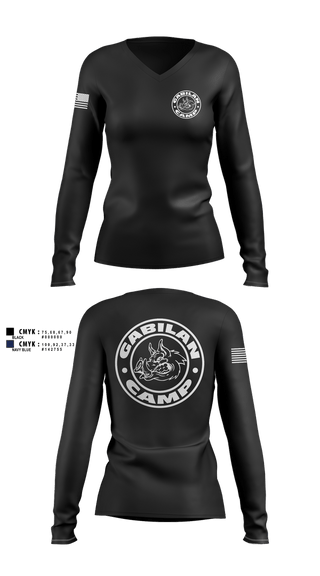Womens Long Sleeve Vneck Shirt, Gabilan, Fire Department, Teamtime, Team time, sublimation, custom sports apparel, team uniforms, spirit wear, spiritwear, sports uniforms, custom shirts, team store, custom team store, fundraiser sports, apparel fundraiser