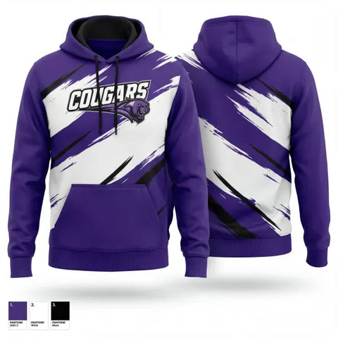 Hoodie, Cougars, Men's Basketball, Teamtime, Team time, sublimation, custom sports apparel, team uniforms, spirit wear, spiritwear, sports uniforms, custom shirts, team store, custom team store, fundraiser sports, apparel fundraiser