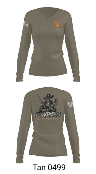 Womens Long Sleeve Vneck Shirt, 501st BSB, B Company, , Teamtime, Team time, sublimation, custom sports apparel, team uniforms, spirit wear, spiritwear, sports uniforms, custom shirts, team store, custom team store, fundraiser sports, apparel fundraiser