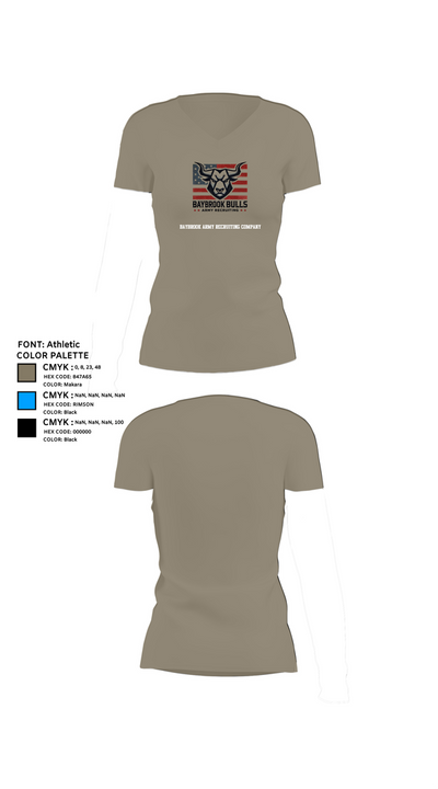 Baybrook Army Recruiting Company 58064560 Women's Short Sleeve V-neck Shirt - 64