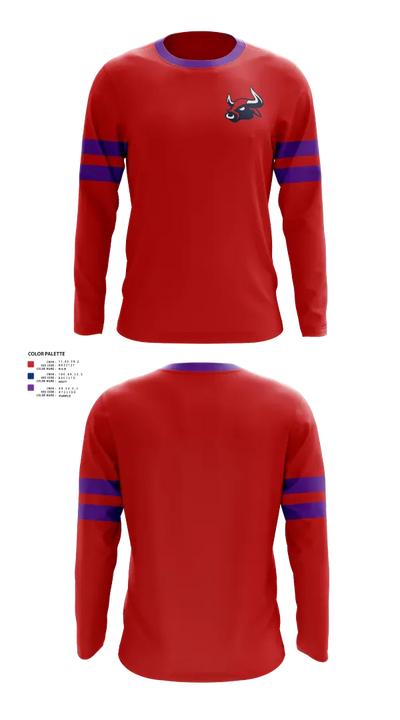 Smithtown Bulls 58321895 Long Sleeve Performance Shirt 22
