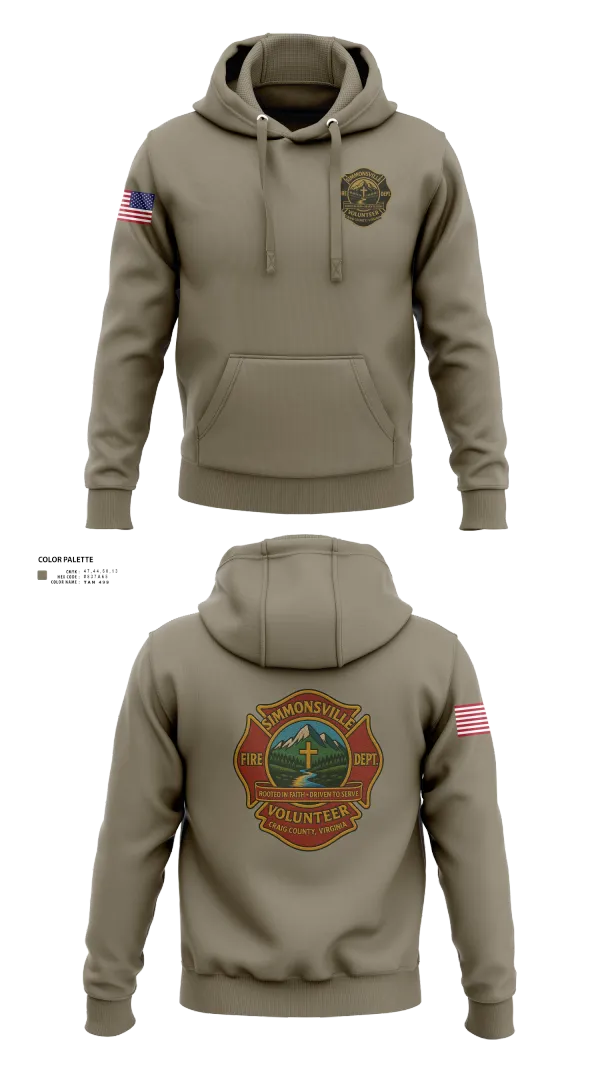 Hoodie, Simmonsville VFD, , Teamtime, Team time, sublimation, custom sports apparel, team uniforms, spirit wear, spiritwear, sports uniforms, custom shirts, team store, custom team store, fundraiser sports, apparel fundraiser