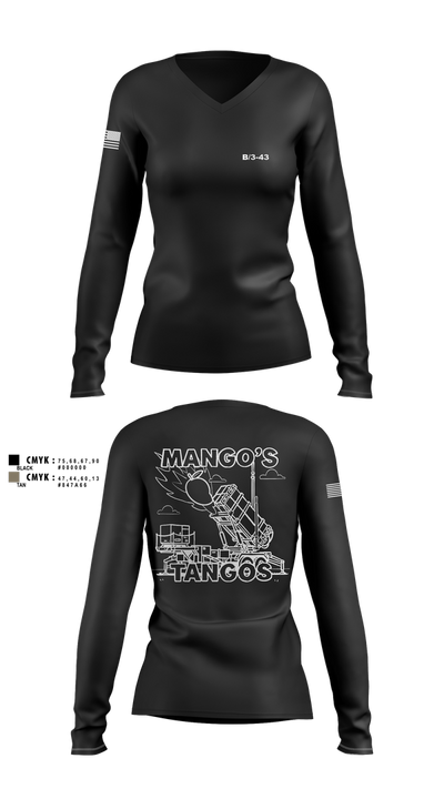 B/3-43 41325172 Women's Long Sleeve V-neck Shirt - 4
