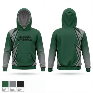 Hoodie, Ocean Breeze Wave Runners, Track & Field, Teamtime, Team time, sublimation, custom sports apparel, team uniforms, spirit wear, spiritwear, sports uniforms, custom shirts, team store, custom team store, fundraiser sports, apparel fundraiser