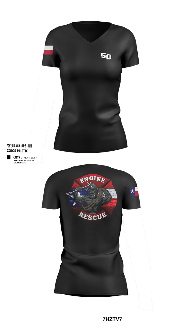 Womens Short Sleeve Vneck Shirt, Goon 50, Fire Department, Teamtime, Team time, sublimation, custom sports apparel, team uniforms, spirit wear, spiritwear, sports uniforms, custom shirts, team store, custom team store, fundraiser sports, apparel fundraiser