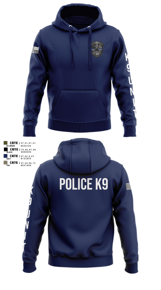 Hoodie, Roy Cit Police K9, Police, Teamtime, Team time, sublimation, custom sports apparel, team uniforms, spirit wear, spiritwear, sports uniforms, custom shirts, team store, custom team store, fundraiser sports, apparel fundraiser