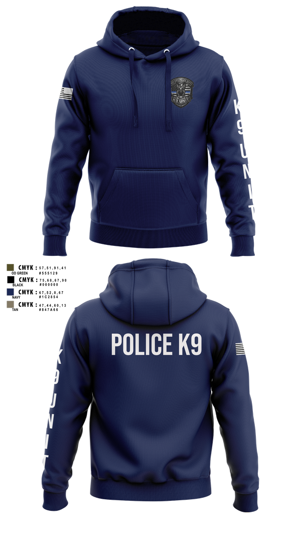 Hoodie, Roy Cit Police K9, Police, Teamtime, Team time, sublimation, custom sports apparel, team uniforms, spirit wear, spiritwear, sports uniforms, custom shirts, team store, custom team store, fundraiser sports, apparel fundraiser