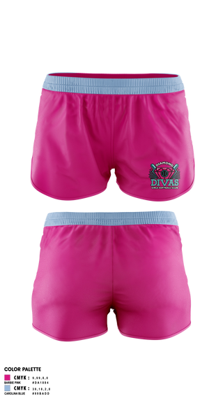 Womens Shorts, AZ DIAMOND DIVAS, Softball, Teamtime, Team time, sublimation, custom sports apparel, team uniforms, spirit wear, spiritwear, sports uniforms, custom shirts, team store, custom team store, fundraiser sports, apparel fundraiser