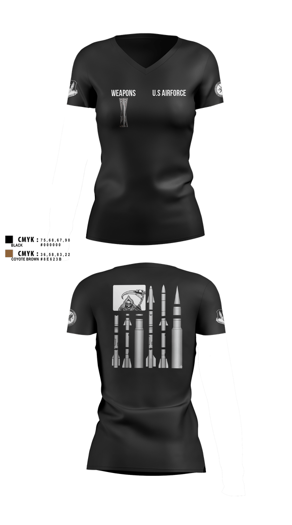 Womens Short Sleeve Vneck Shirt, 144 FW, National Guard, Teamtime, Team time, sublimation, custom sports apparel, team uniforms, spirit wear, spiritwear, sports uniforms, custom shirts, team store, custom team store, fundraiser sports, apparel fundraiser