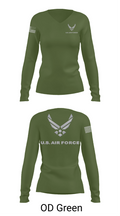 USAF Volunteer 95429734 Women's Long Sleeve V-neck Shirt - 57