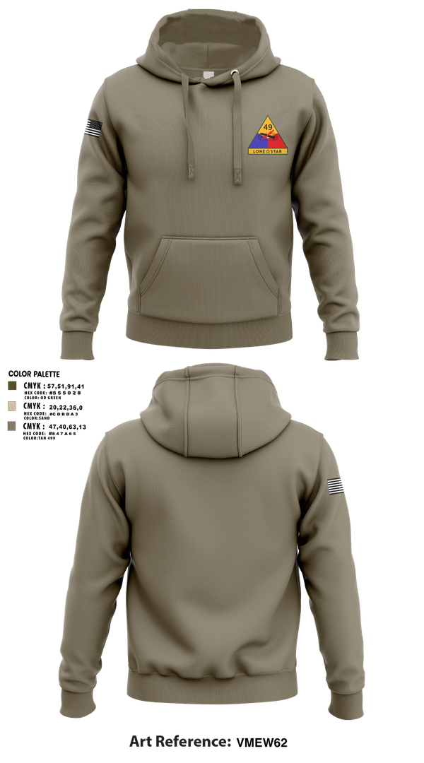 Hoodie, 49th Armored, , Teamtime, Team time, sublimation, custom sports apparel, team uniforms, spirit wear, spiritwear, sports uniforms, custom shirts, team store, custom team store, fundraiser sports, apparel fundraiser