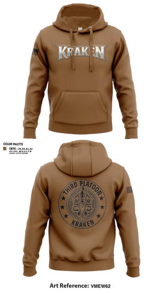 Hoodie, 55th ComCam Kraken, Army, Teamtime, Team time, sublimation, custom sports apparel, team uniforms, spirit wear, spiritwear, sports uniforms, custom shirts, team store, custom team store, fundraiser sports, apparel fundraiser