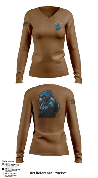 Womens Long Sleeve Vneck Shirt, Battlehawks, , Teamtime, Team time, sublimation, custom sports apparel, team uniforms, spirit wear, spiritwear, sports uniforms, custom shirts, team store, custom team store, fundraiser sports, apparel fundraiser