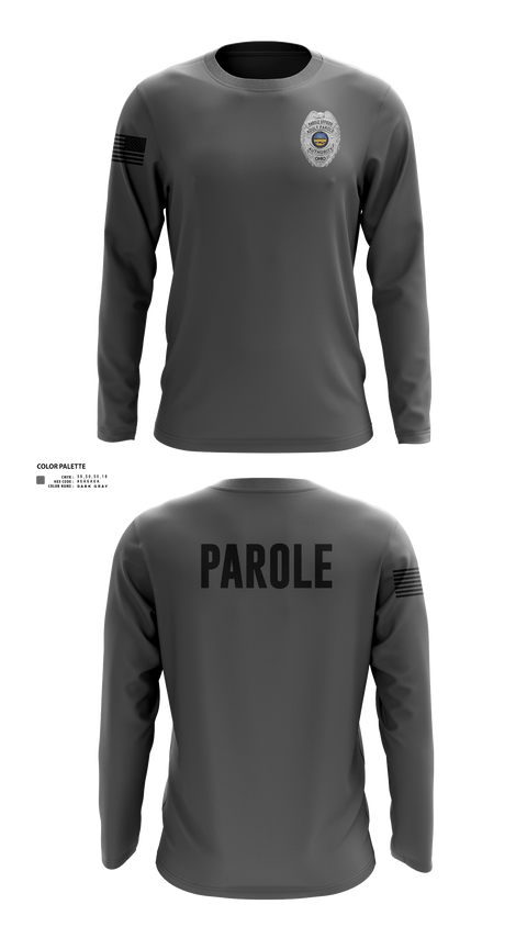 Long Sleeve Performance Shirt, Adult Parole Authority, Police, Teamtime, Team time, sublimation, custom sports apparel, team uniforms, spirit wear, spiritwear, sports uniforms, custom shirts, team store, custom team store, fundraiser sports, apparel fundraiser