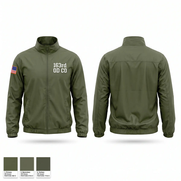 Windbreaker, 163rd OD. CO., Army, Teamtime, Team time, sublimation, custom sports apparel, team uniforms, spirit wear, spiritwear, sports uniforms, custom shirts, team store, custom team store, fundraiser sports, apparel fundraiser