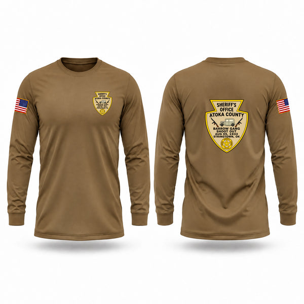 Long Sleeve Performance Shirt, Atoka County Sheriff’s Office, Police, Teamtime, Team time, sublimation, custom sports apparel, team uniforms, spirit wear, spiritwear, sports uniforms, custom shirts, team store, custom team store, fundraiser sports, apparel fundraiser