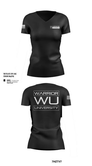 Womens Short Sleeve Vneck Shirt, Warrior University, , Teamtime, Team time, sublimation, custom sports apparel, team uniforms, spirit wear, spiritwear, sports uniforms, custom shirts, team store, custom team store, fundraiser sports, apparel fundraiser