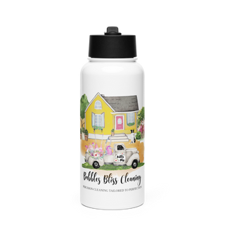 Bubbles Bliss Cleaning LLC. 7168825 Stainless Steel Water Bottle with a Straw Lid