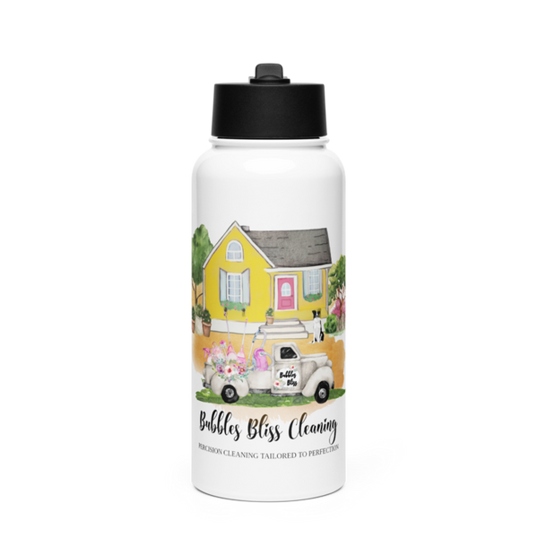 Bubbles Bliss Cleaning LLC. 7168825 Stainless Steel Water Bottle with a Straw Lid