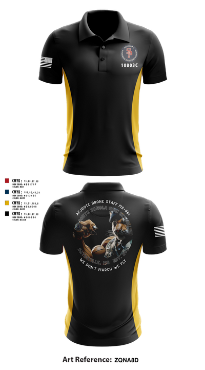 AFJROTC MS-081 DRONE TEAM 88778530 Short Sleeve Performance Polo - 208