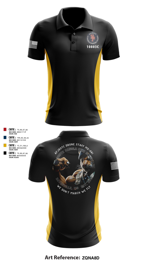 Short Sleeve Performance Polo, AFJROTC MS-081 DRONE TEAM, , Teamtime, Team time, sublimation, custom sports apparel, team uniforms, spirit wear, spiritwear, sports uniforms, custom shirts, team store, custom team store, fundraiser sports, apparel fundraiser