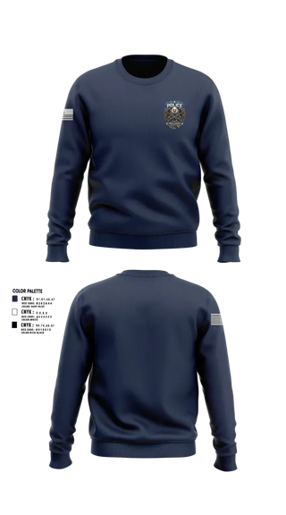 Crew Neck Sweatshirt, C Squad East, Police, Teamtime, Team time, sublimation, custom sports apparel, team uniforms, spirit wear, spiritwear, sports uniforms, custom shirts, team store, custom team store, fundraiser sports, apparel fundraiser