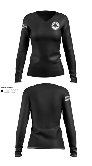Womens Long Sleeve Vneck Shirt, Dorchester District 2, , Teamtime, Team time, sublimation, custom sports apparel, team uniforms, spirit wear, spiritwear, sports uniforms, custom shirts, team store, custom team store, fundraiser sports, apparel fundraiser