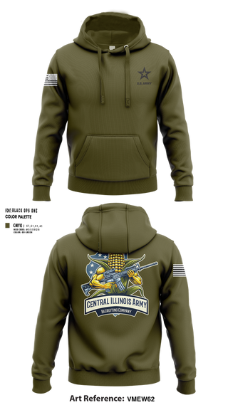Hoodie, Central Illinois Company, Army, Teamtime, Team time, sublimation, custom sports apparel, team uniforms, spirit wear, spiritwear, sports uniforms, custom shirts, team store, custom team store, fundraiser sports, apparel fundraiser
