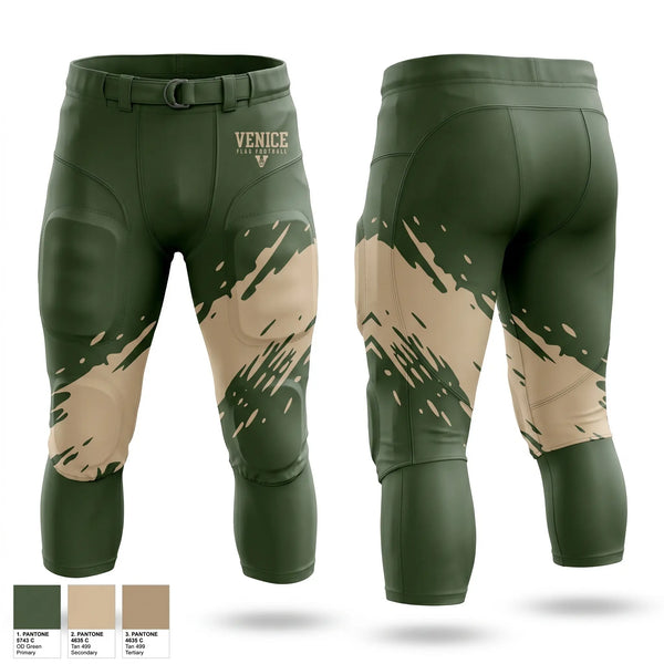 Integrated Football Pants, Venice Indians, , Teamtime, Team time, sublimation, custom sports apparel, team uniforms, spirit wear, spiritwear, sports uniforms, custom shirts, team store, custom team store, fundraiser sports, apparel fundraiser
