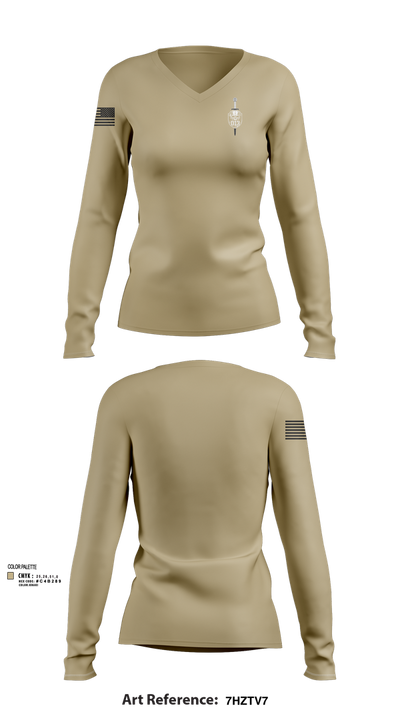 Southern Field Office (CID) 95440837 Women's Long Sleeve V-neck Shirt - 102
