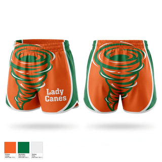 Womens Shorts, Lady Canes, Softball, Teamtime, Team time, sublimation, custom sports apparel, team uniforms, spirit wear, spiritwear, sports uniforms, custom shirts, team store, custom team store, fundraiser sports, apparel fundraiser