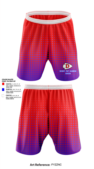 Athletic Shorts With Pockets, Derby Pop Warner Cheer, Cheer, Teamtime, Team time, sublimation, custom sports apparel, team uniforms, spirit wear, spiritwear, sports uniforms, custom shirts, team store, custom team store, fundraiser sports, apparel fundraiser