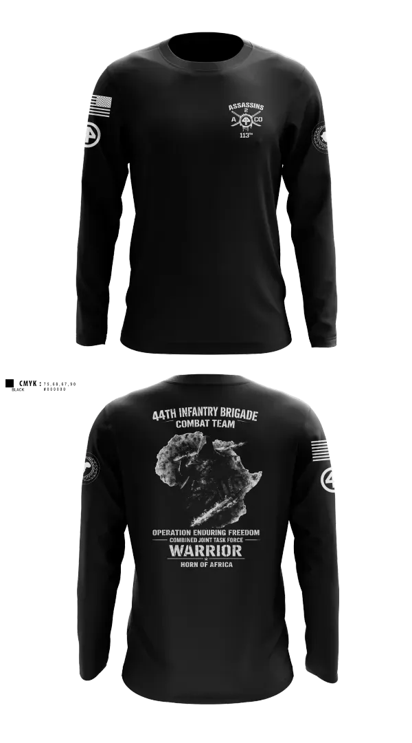 Long Sleeve Performance Shirt, 44th IBCT, Army, Teamtime, Team time, sublimation, custom sports apparel, team uniforms, spirit wear, spiritwear, sports uniforms, custom shirts, team store, custom team store, fundraiser sports, apparel fundraiser
