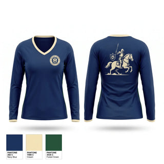 Womens Long Sleeve Vneck Shirt, Midtown United Sports Club, Men's Soccer, Teamtime, Team time, sublimation, custom sports apparel, team uniforms, spirit wear, spiritwear, sports uniforms, custom shirts, team store, custom team store, fundraiser sports, apparel fundraiser