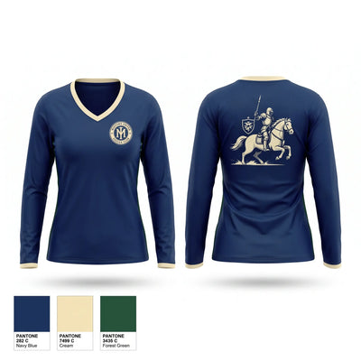 Midtown United Sports Club Women's Long Sleeve V-neck Shirt - 1
