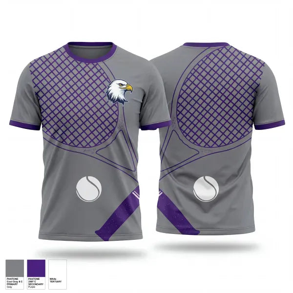 Short Sleeve Performance Shirt, Albion Purple Eagles, Tennis, Teamtime, Team time, sublimation, custom sports apparel, team uniforms, spirit wear, spiritwear, sports uniforms, custom shirts, team store, custom team store, fundraiser sports, apparel fundraiser