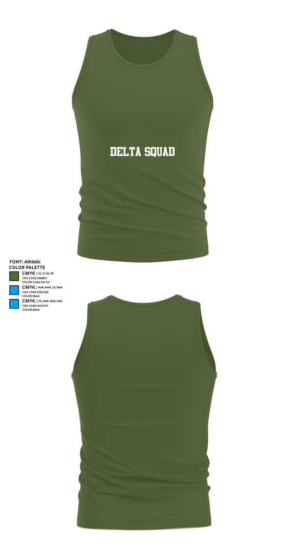Tank Top, Delta Squad, , Teamtime, Team time, sublimation, custom sports apparel, team uniforms, spirit wear, spiritwear, sports uniforms, custom shirts, team store, custom team store, fundraiser sports, apparel fundraiser
