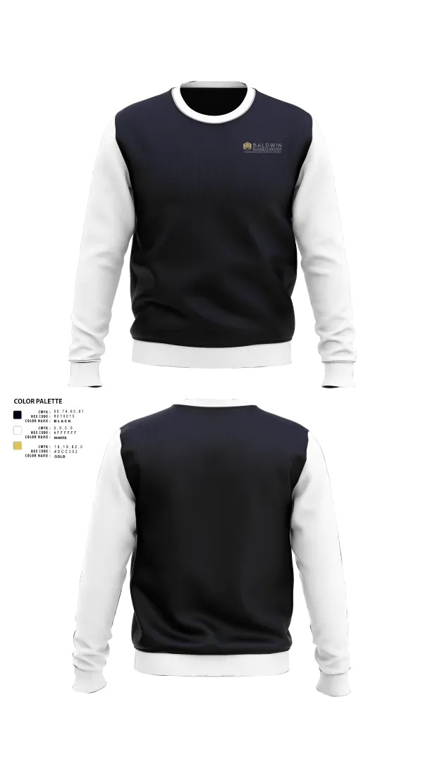 Crew Neck Sweatshirt, Baldwin Business Group, , Teamtime, Team time, sublimation, custom sports apparel, team uniforms, spirit wear, spiritwear, sports uniforms, custom shirts, team store, custom team store, fundraiser sports, apparel fundraiser