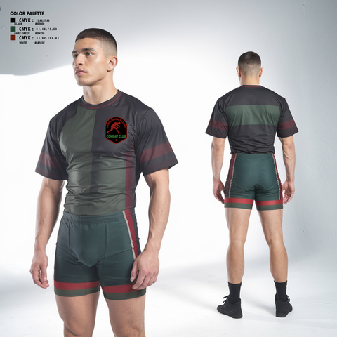 Short Sleeve Rash Guard Shirt, Pg Combat club, Wrestling, Teamtime, Team time, sublimation, custom sports apparel, team uniforms, spirit wear, spiritwear, sports uniforms, custom shirts, team store, custom team store, fundraiser sports, apparel fundraiser