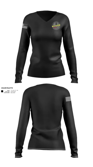Womens Long Sleeve Vneck Shirt, 3rd Division CIU, Police, Teamtime, Team time, sublimation, custom sports apparel, team uniforms, spirit wear, spiritwear, sports uniforms, custom shirts, team store, custom team store, fundraiser sports, apparel fundraiser