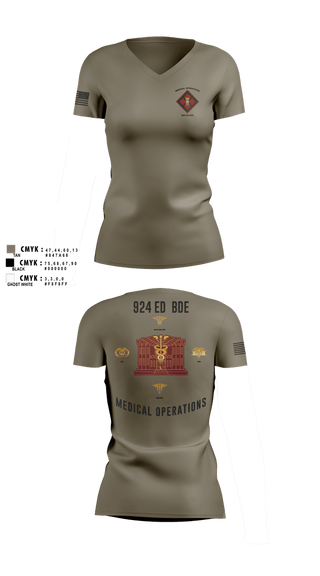 Womens Short Sleeve Vneck Shirt, 926 EN BDE, Army, Teamtime, Team time, sublimation, custom sports apparel, team uniforms, spirit wear, spiritwear, sports uniforms, custom shirts, team store, custom team store, fundraiser sports, apparel fundraiser
