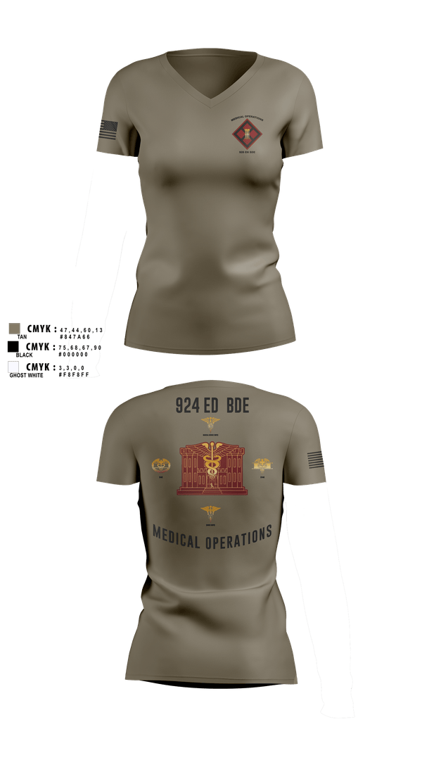 Womens Short Sleeve Vneck Shirt, 926 EN BDE, Army, Teamtime, Team time, sublimation, custom sports apparel, team uniforms, spirit wear, spiritwear, sports uniforms, custom shirts, team store, custom team store, fundraiser sports, apparel fundraiser