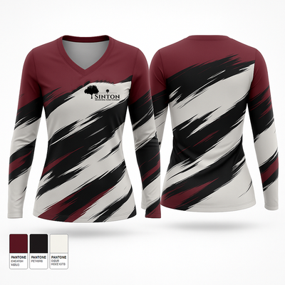 Sinton Municipal Golf Course 7783527 Women's Long Sleeve V-neck Shirt - 1