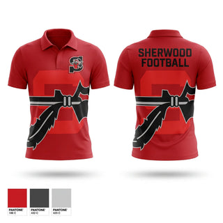 Short Sleeve Performance Polo, Sherwood Middle School Football, , Teamtime, Team time, sublimation, custom sports apparel, team uniforms, spirit wear, spiritwear, sports uniforms, custom shirts, team store, custom team store, fundraiser sports, apparel fundraiser