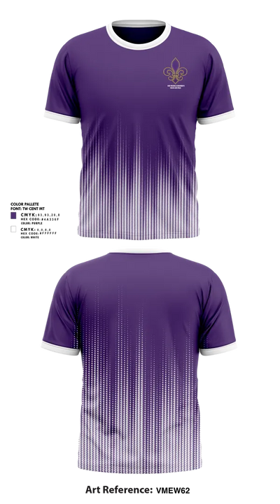 New Rochelle Huguenots Track & Field 27007108 Short Sleeve Performance Shirt - 100